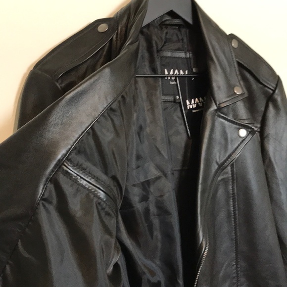 Real Leather Biker Jacket - Picture 4 of 4